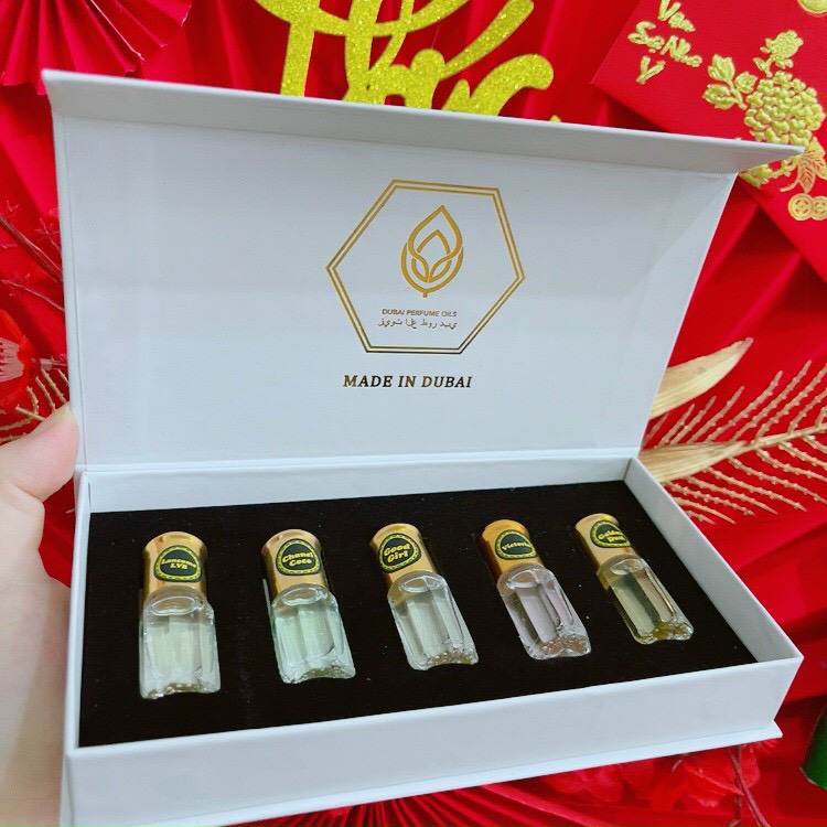 (Freeship+Quà) Tinh Dầu Thơm DuBai TInh Dầu Set 5 Mùi Thơm Quý Tộc