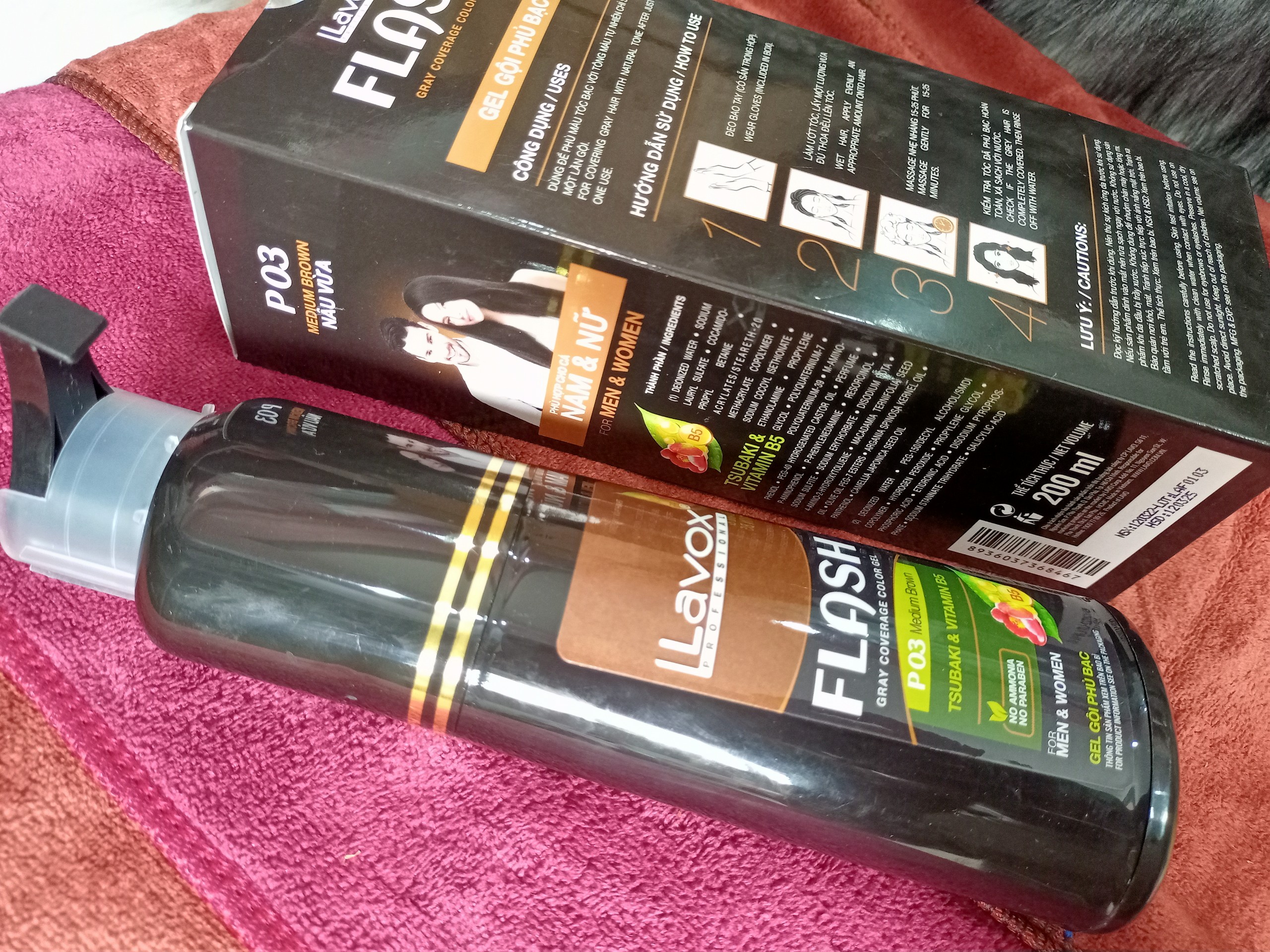 Gội phủ bạc FLash Lavox 200ml dùng cho cả nam và nữ