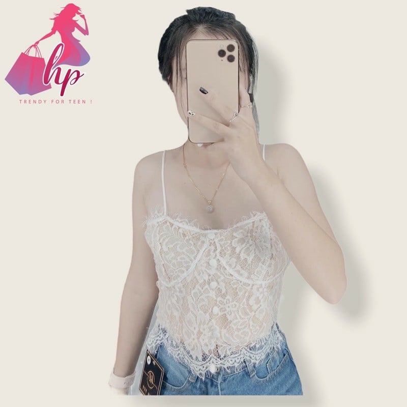 [HCM]áo hai dây ren không có mút ngực -A17