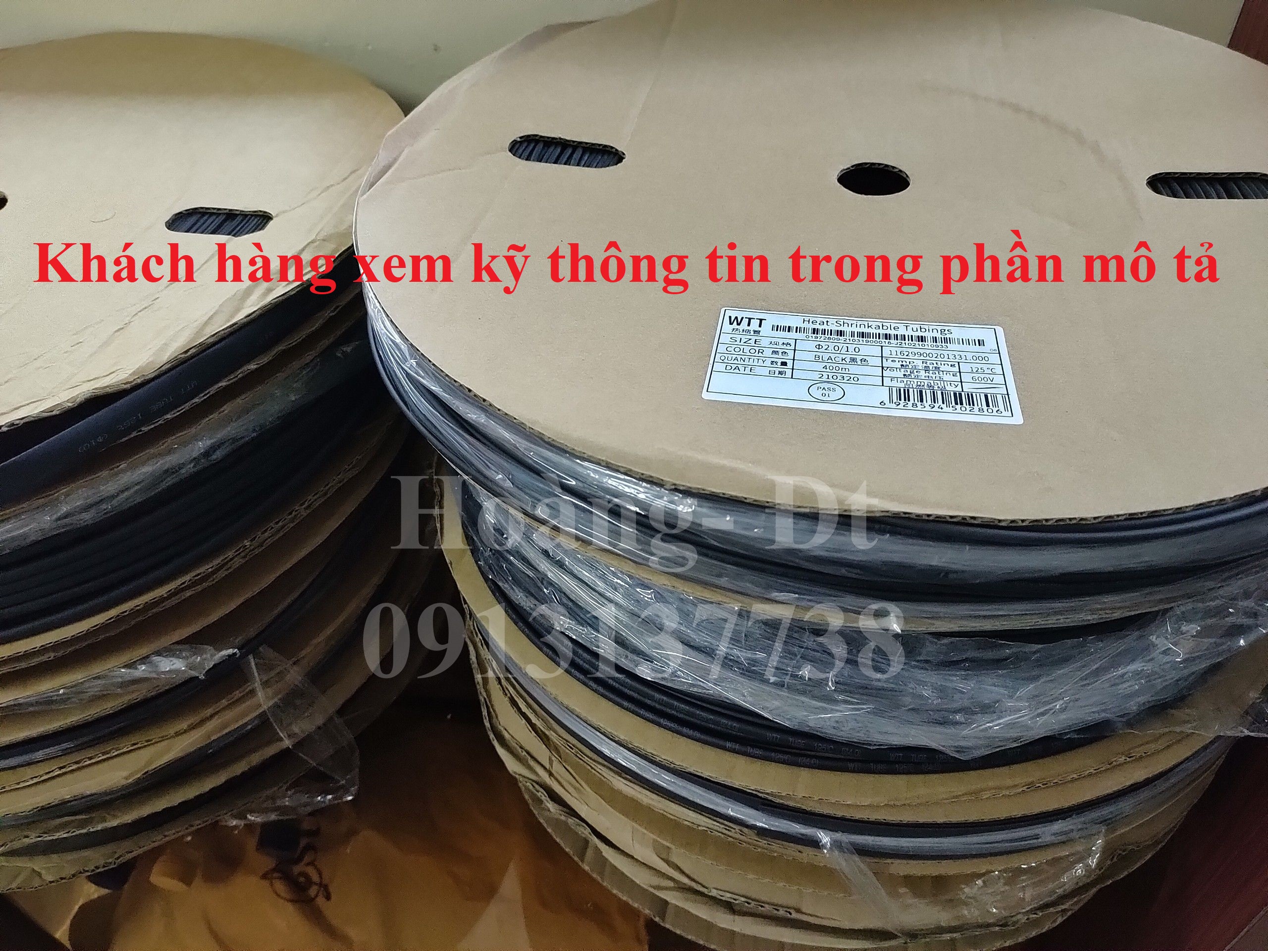 Ống gen co nhiệt WTT (phi 1 đến phi 30)