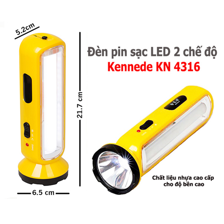 ĐÈN PIN LED SẠC ĐIỆN SIÊU SÁNG 2 TRONG 1 ĐA NĂNG - LOẠI LỚN, sáng lâu pin trâu. ( BẢO HÀNH 1 ĐỔI 1)