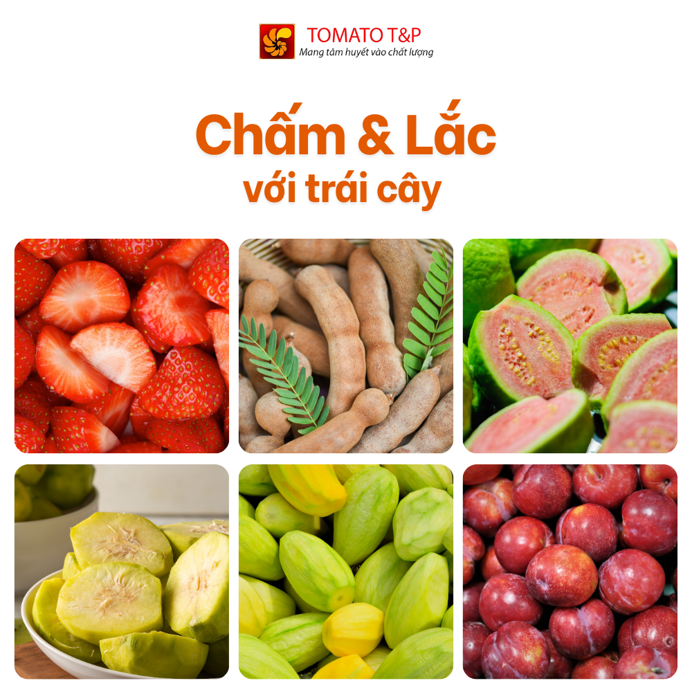 Bột Xí Muội Volcano dùng để lắc khoai lang, chấm trái cây, pha chế trà dâu - Gói 1Kg - Tomato T&P