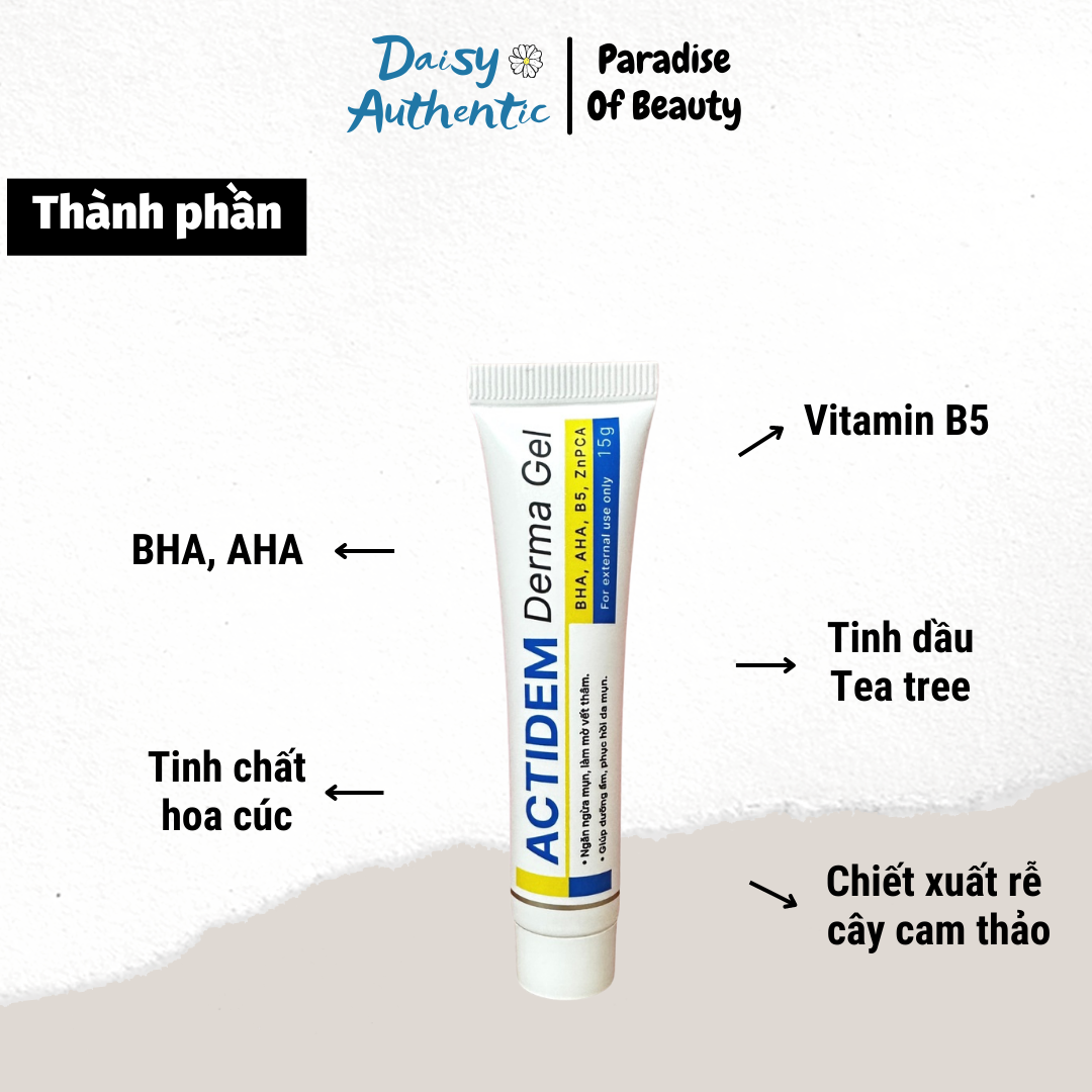 Kem Giảm Mụn Actiderm Derma Gel 18g