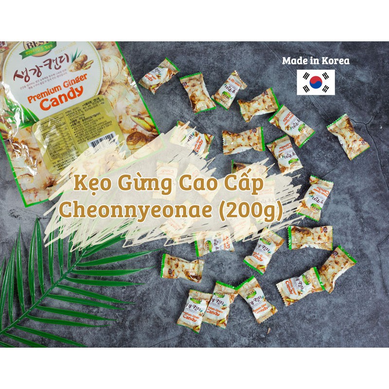 Kẹo Gừng Hàn Quốc Premium Ginger Candy (Gói 200g)