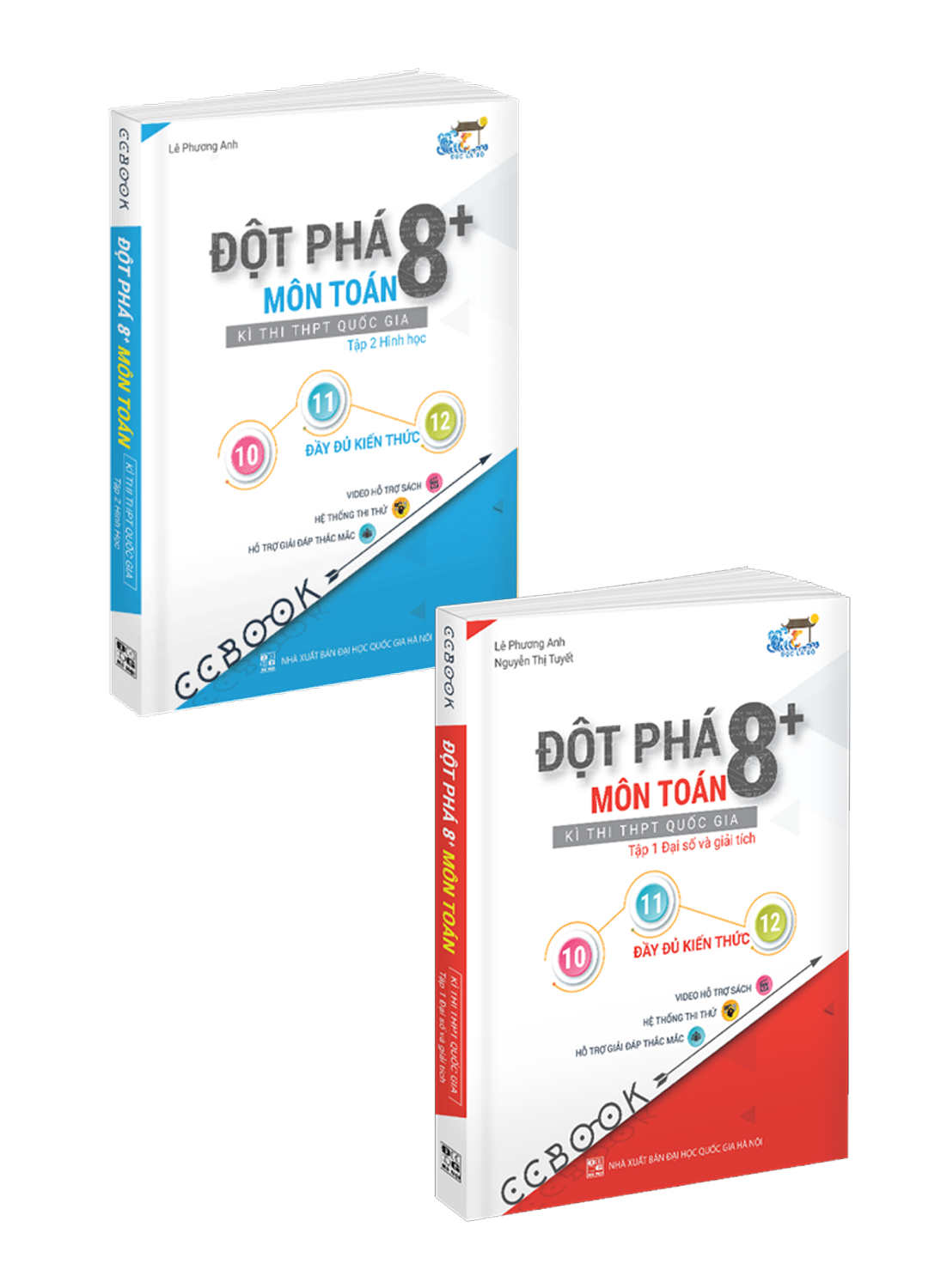 Sách - Combo Đột phá 8+ thi THPT Quốc gia môn Toán Văn Anh tập 1 2 ( 5 Cuốn ) (Phiên bản MỚI)