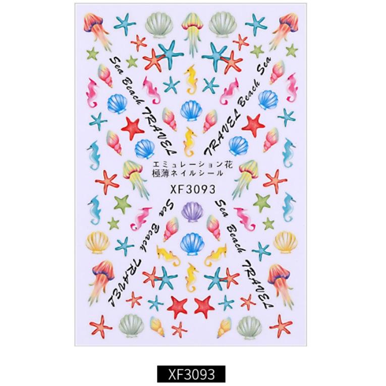 [HCM]Sticker dán móng trang trí móng chủ đề biển