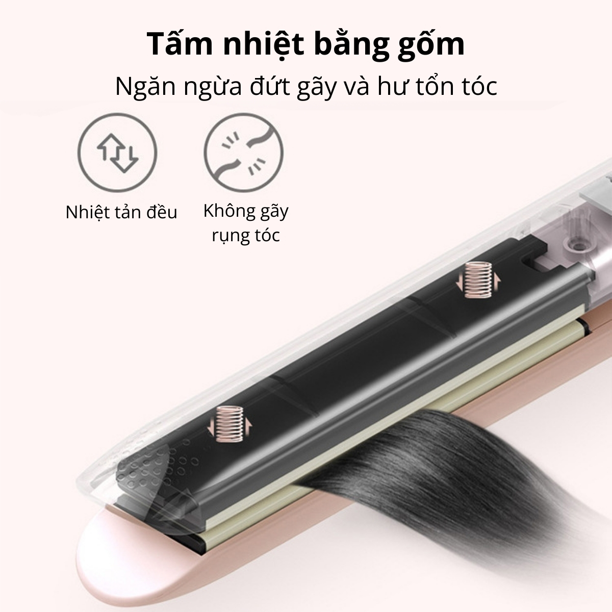 Máy uốn tóc mini, máy ép tóc mini, máy uốn tóc, máy duỗi tóc mini 2 in 1 Yohiiso bảo hành 1 tháng 1 đổi 1 hàng chính hãng, thuận tiện mang đi du lịch
