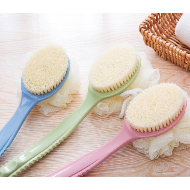 Cọ lưng, chà lưng kèm bông tắm, tạo bọt
