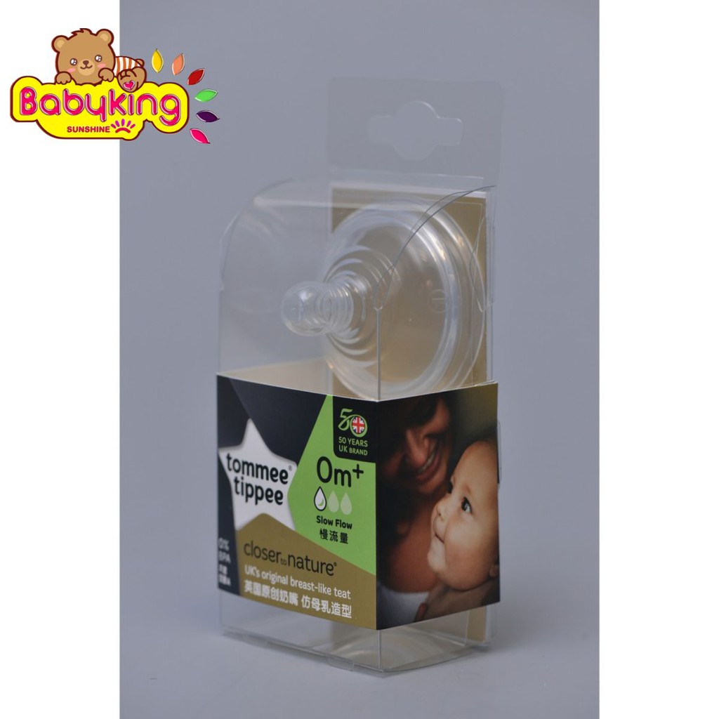 Núm ti chảy sữa chậm bộ 2 cái tommee tippe (82025)