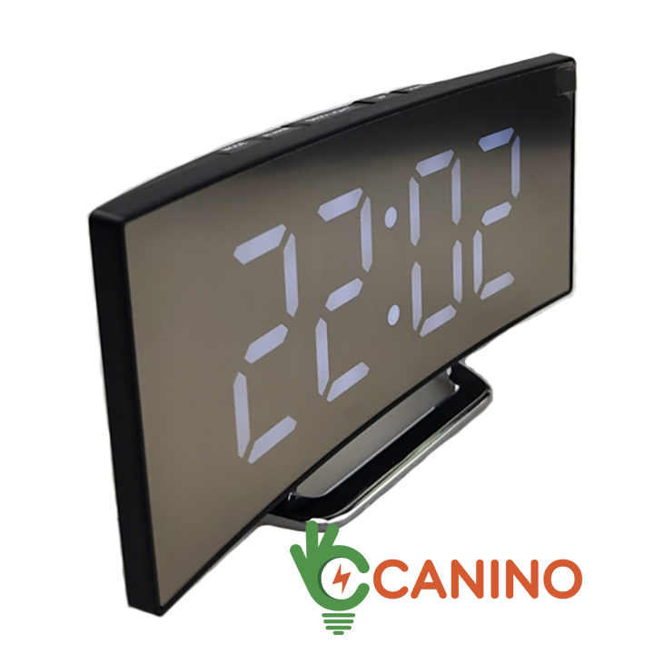 Đồng Hồ LED LCD Miror Clock DT6507 Mặt Gương Cong