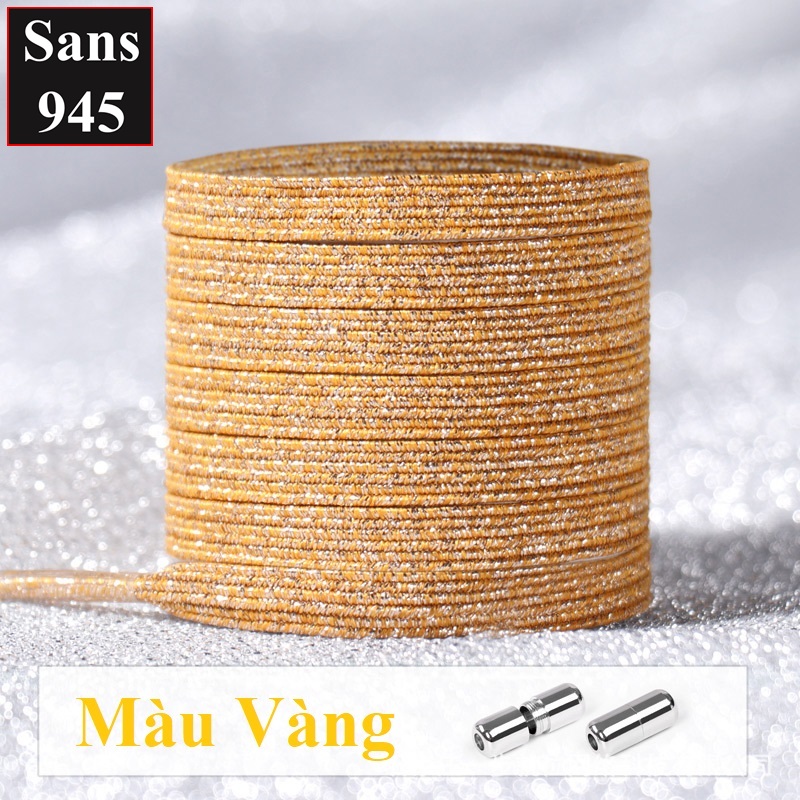 Dây Giày Thông Minh Không Cần Buộc Sans945 Co Giãn Bản Dẹt Cho Giày Thể Thao Sneaker Nam Nữ Màu Trắng Đen Xanh Hồng Vàng