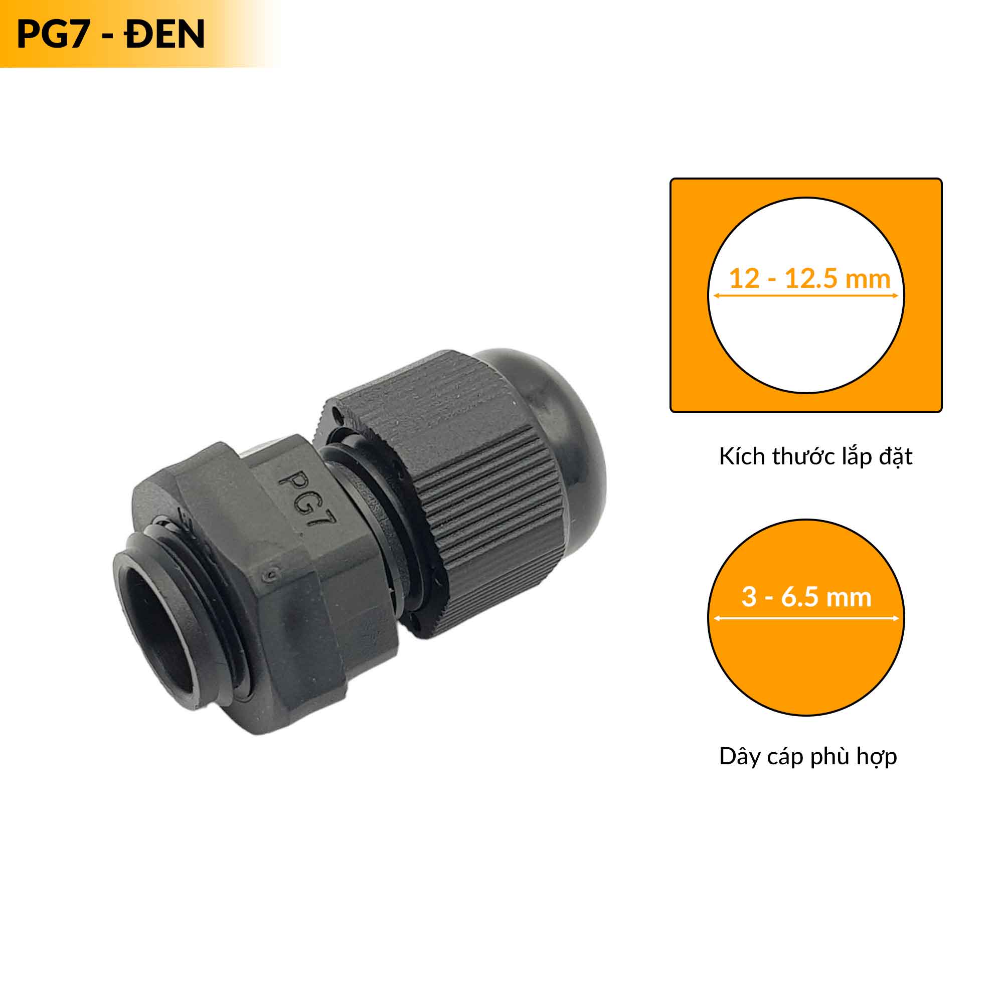Ốc siết cáp nhựa