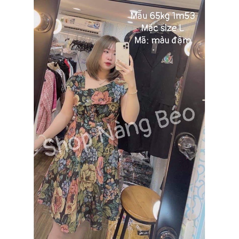 [HCM]Đầm Lệch Vai Bigsize 60-90Kg (Có Size)