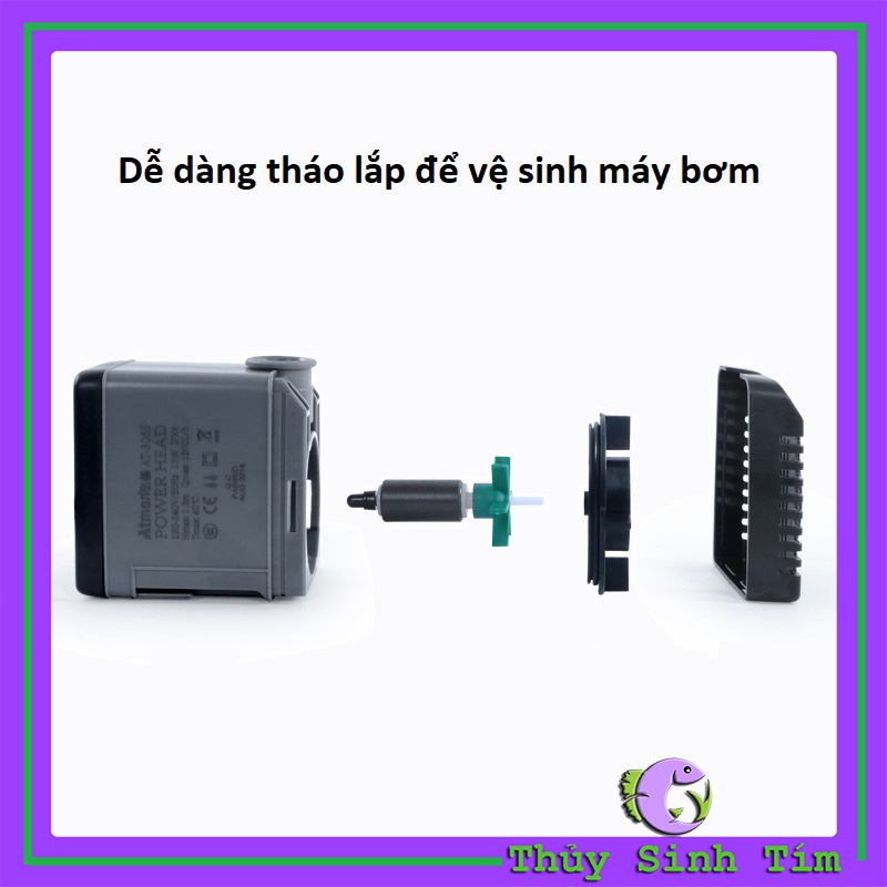 [FREESHIP MAX] - Máy Bơm Bể Cá Atman AT-304S/305S/306S - Thủy Sinh Tím