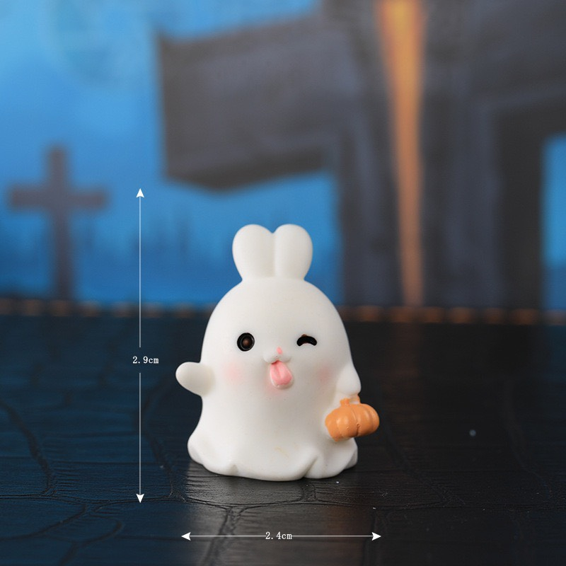 Charm slime/ Dụng Cụ Charm Trang Trí Mô Hình Bé Thỏ Chủ Đề Halloween