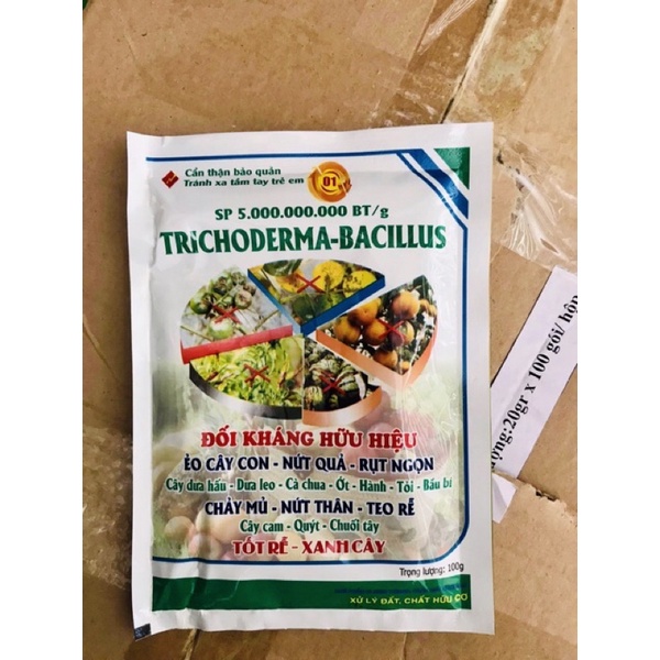 NẤM ĐỐI KHÁNG TRICHODERMA – BACILLUS.SP - gói: 100g