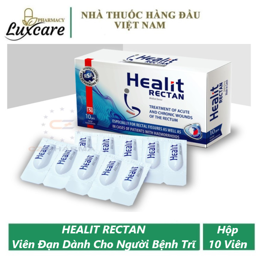 Healit Rectan - Dành Cho Người Bệnh Trĩ - Hộp 10 Viên - Luxcare Pharmacy
