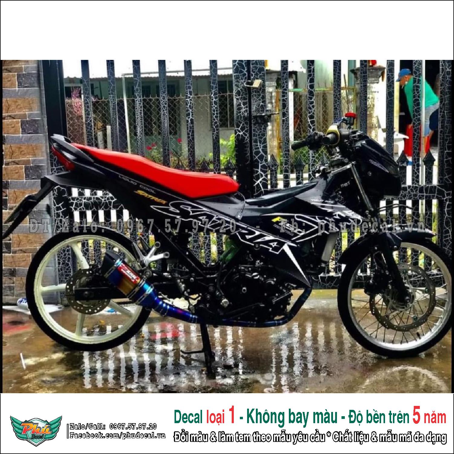 Tem rời Satria đen hayabusa