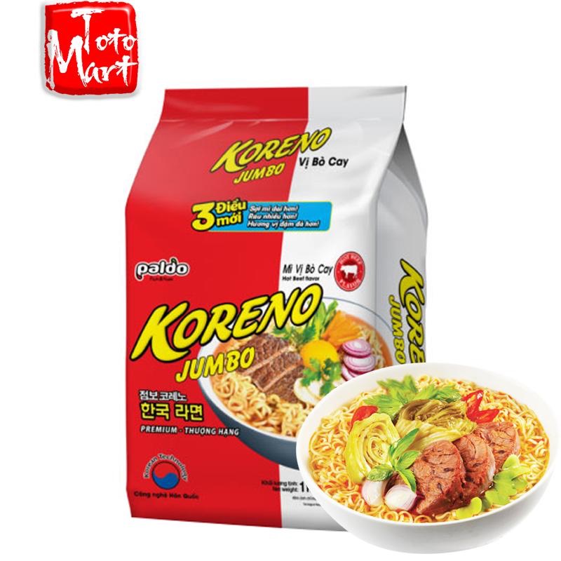 Mì Koreno Jumbo (bịch 10 vắt) - nấu mì cay