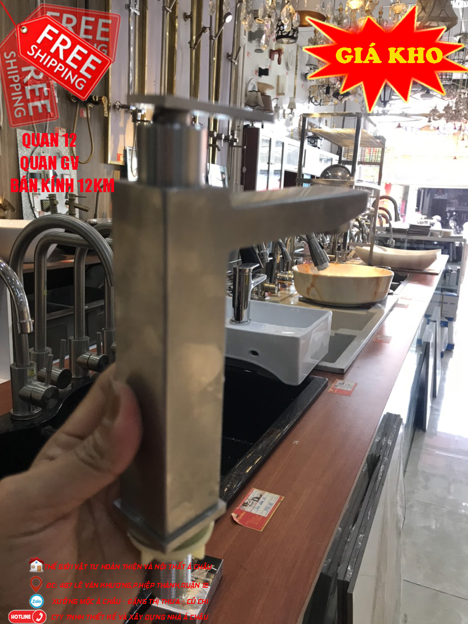 Vòi lavabo lạnh và xả lavabo