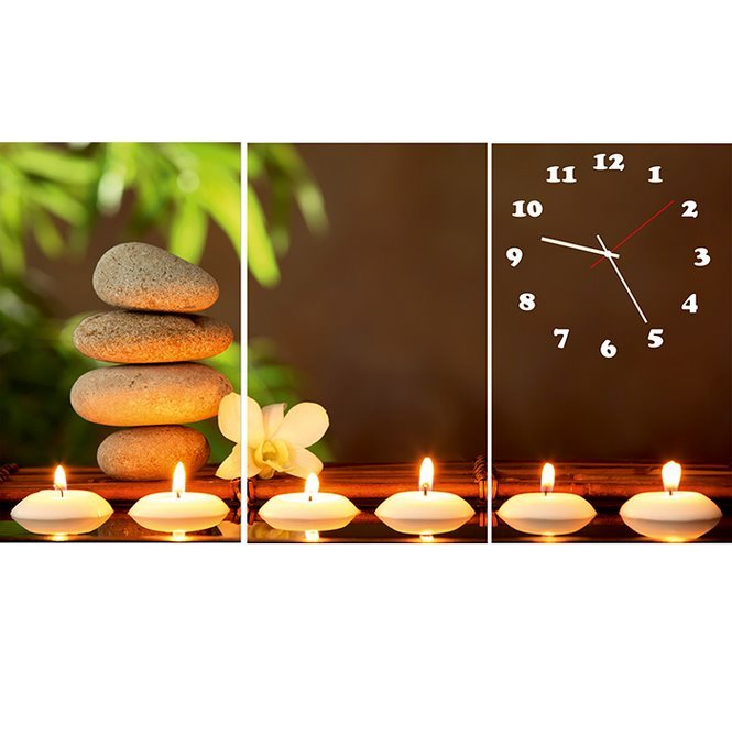 Tranh nghệ thuật đồng hồ Spa 3 BINBIN TDH35