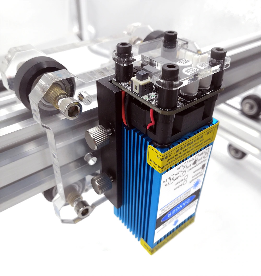 Combo Máy Khắc Laser CNC 3040 Mini S1 (30*40) - màu bạc + Đầu laser tùy chọn