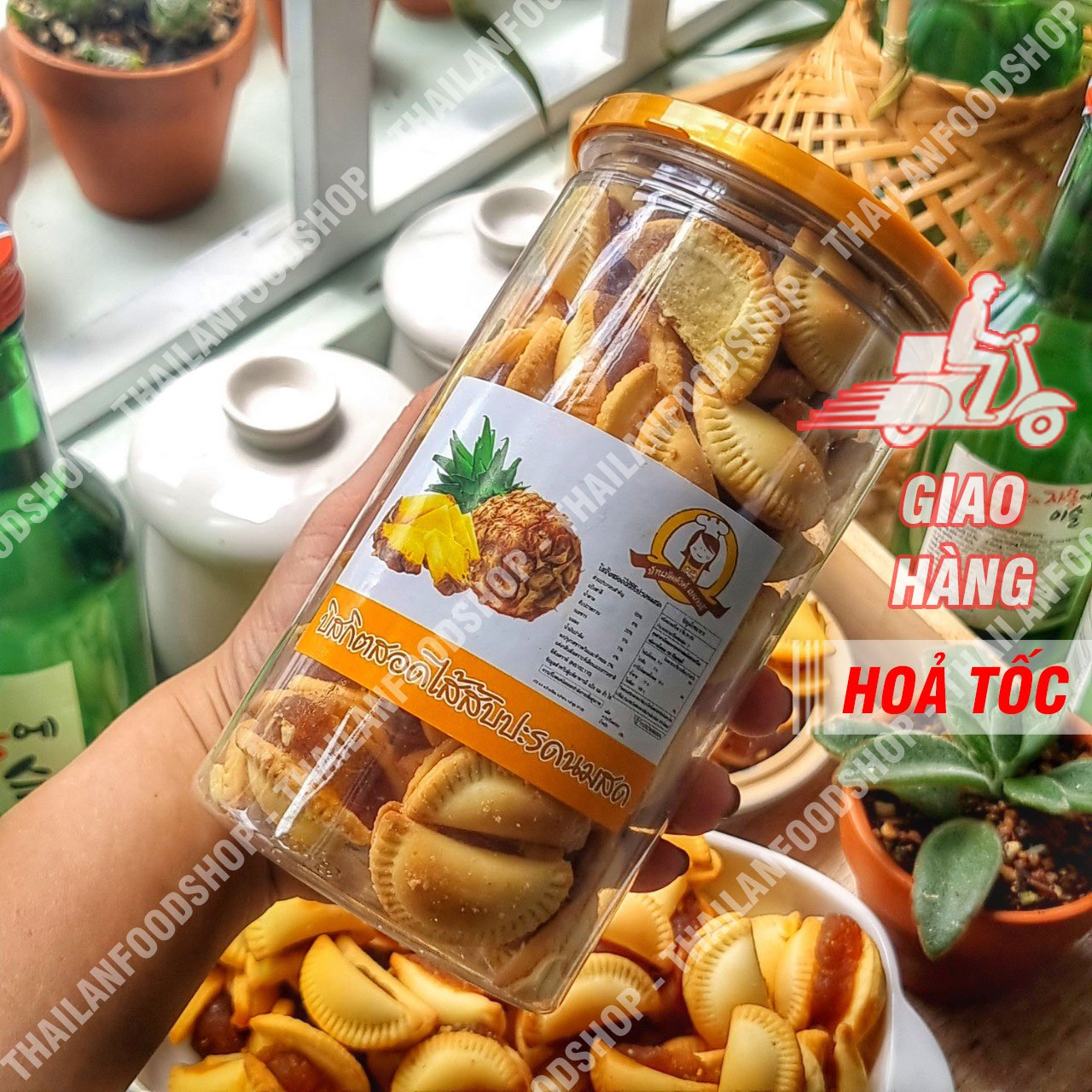 Bánh Sò Nhân Khóm Thái Lan - Lon 350gr