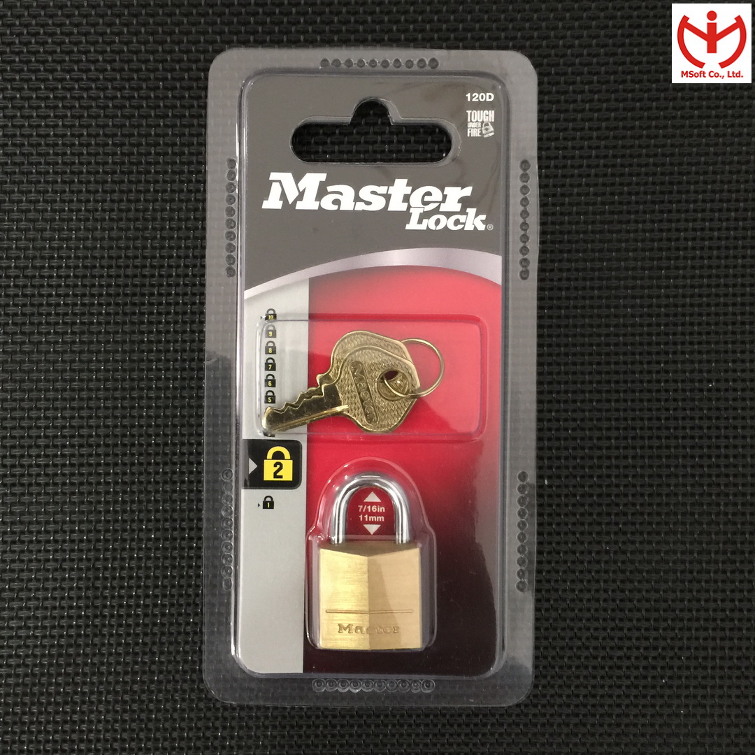 Ổ Khóa Master Lock 120 EURD - Thân Đồng Rộng 20mm Khóa Vali - MSOFT