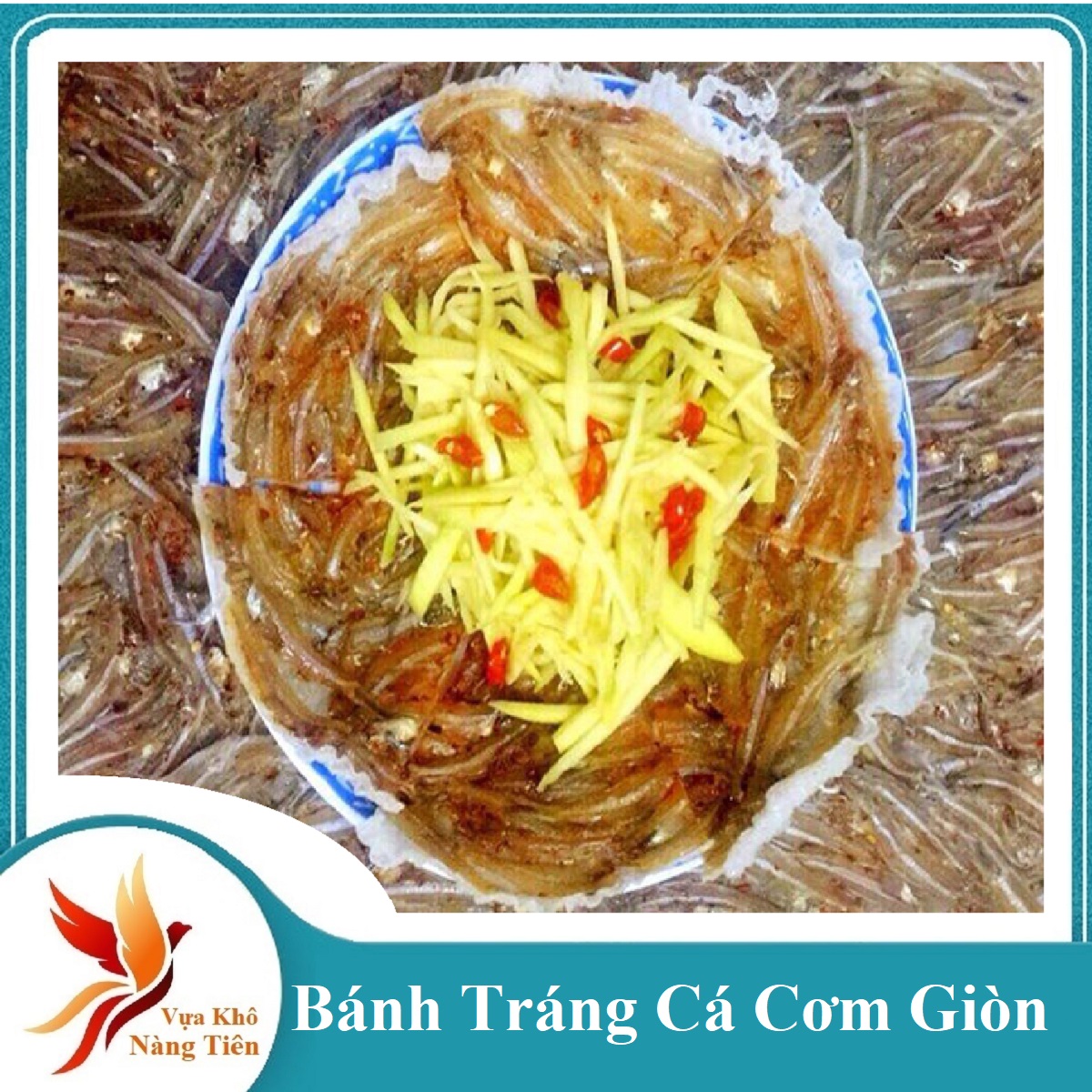 Bánh tráng cá cơm than nướng chiên giòn đều tuyệt, vị tự nhiên đặc sản Cà Mau hút chân không bịch 250gr