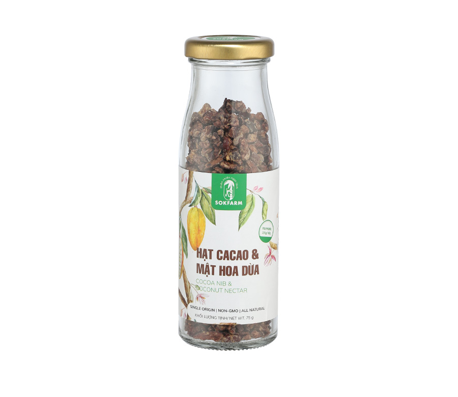 Hạt cacao phủ mật hoa dừa 75gr