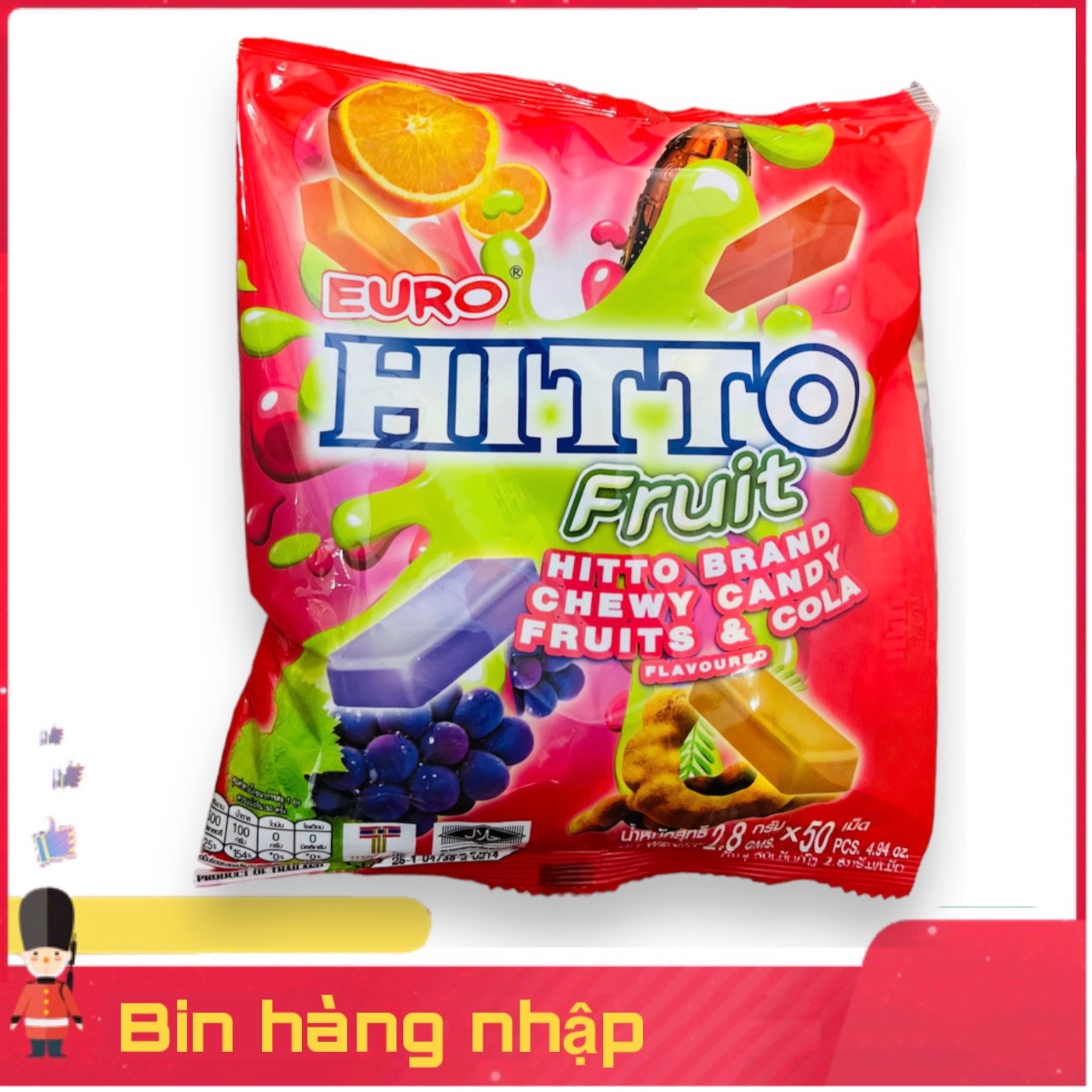 Kẹo HITTO Thái Lan túi 100 viên