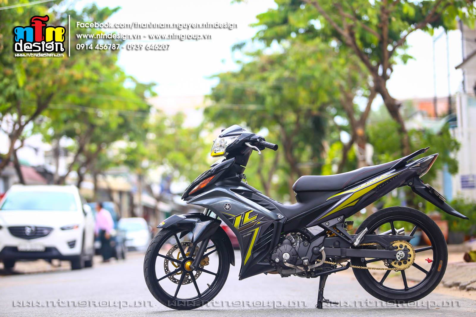 Tem Rời Dán Xe Exciter 135 Mẫu LC Xám Đen Vàng Cực Hot, Hàng 3 Lớp Chất Lượng Cao