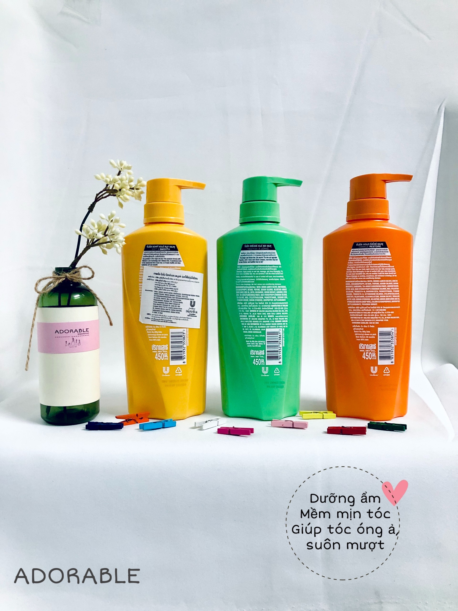 Combo 2 Chai Dầu Gội Sunsilk Thái Lan 450ml 1 Chai