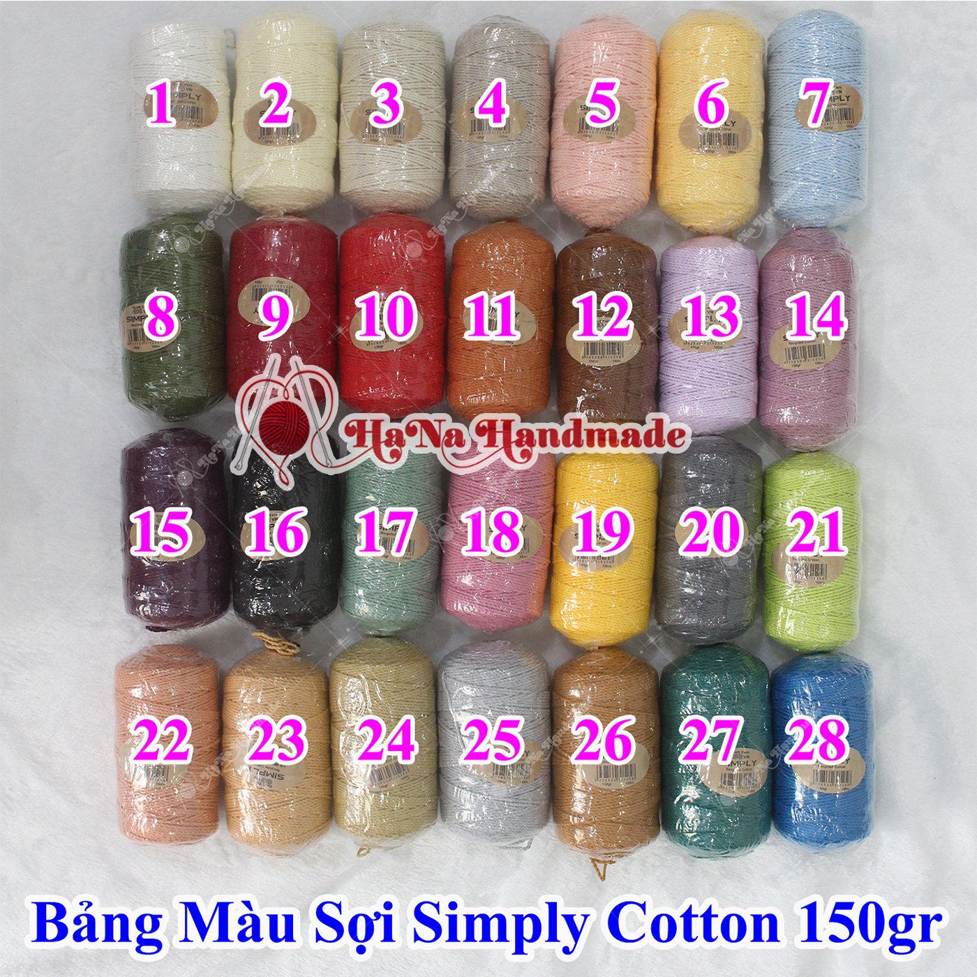 Sợi simply cotton 30k/cuộn/150gram