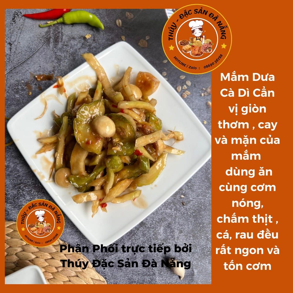 Mắm Dưa Dì Cẩn Hũ Lớn 800gr Đặc Sản Đà Nẵng