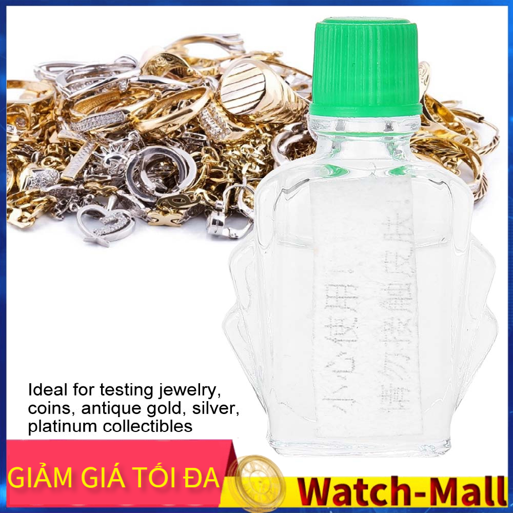 watch-mall 【Người Bán Tốt Nhất Đồng Hồ Đeo Tay】 1 Chai Trang Sức Nước Thử Vàng Bạc Tiện Dụng Thiết Thực, Dụng Cụ Phát Hiện Axit