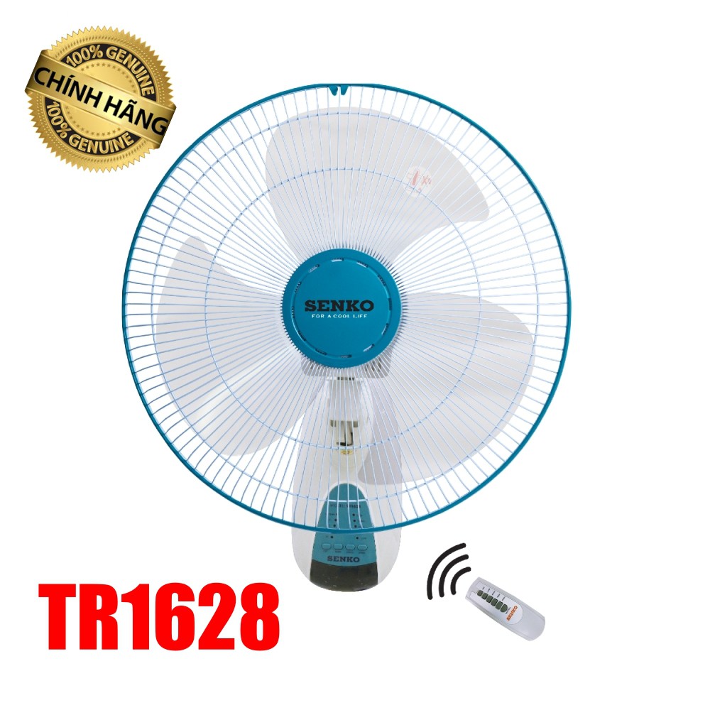 Quạt SENKO Có Remote Tiện Dụng TR1628 47W - Quạt treo tường, điều khiển động cơ lõi đồng - Bảo hành lên đến 2 năm