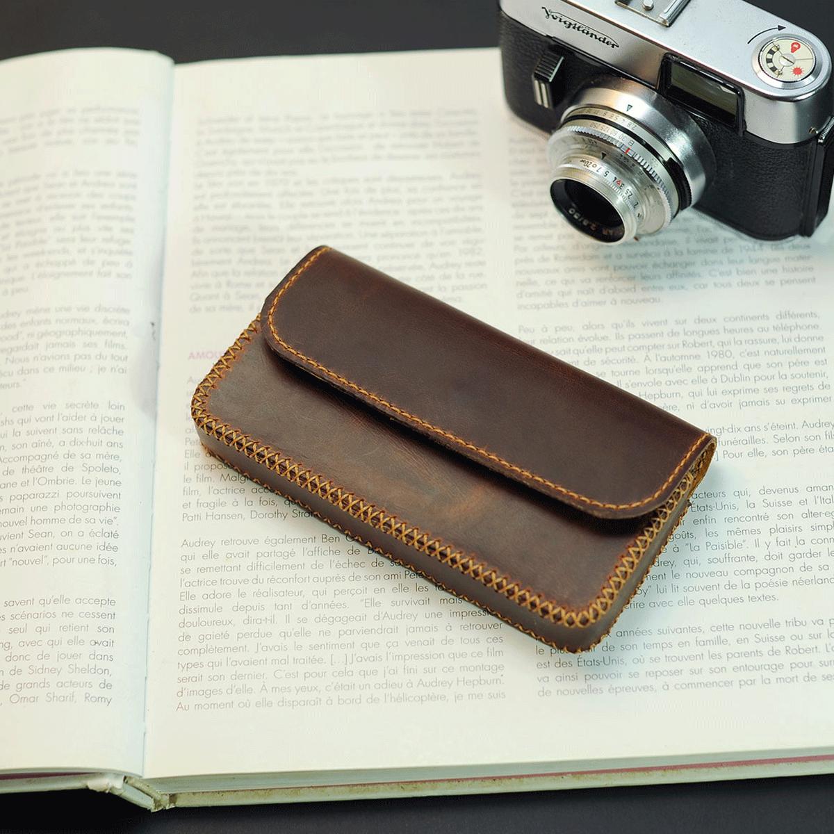 Bao da điện thoại cho Samsung Galaxy Note 8 - Da bò nhập khẩu - Bao da Handmade VI846