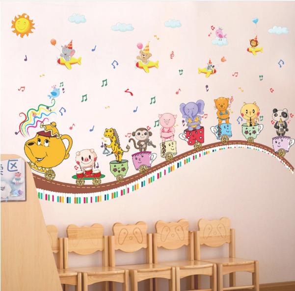 [HCM]Decal trang trí tường - Thú Ca Hát 03