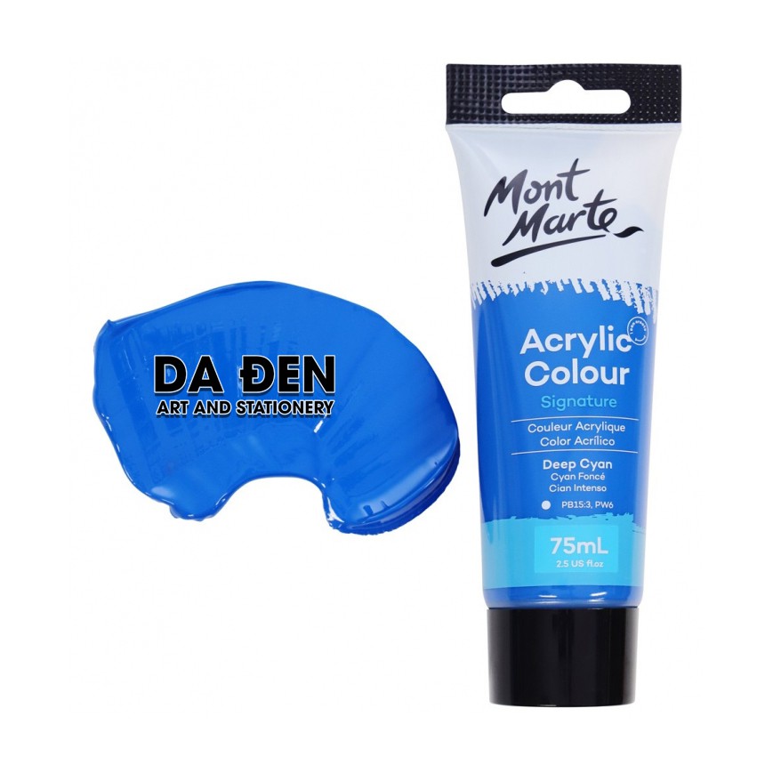 [HCM]Màu Mont Marte Acrylic Colour 75ml (2.54oz) - Deep Cyan