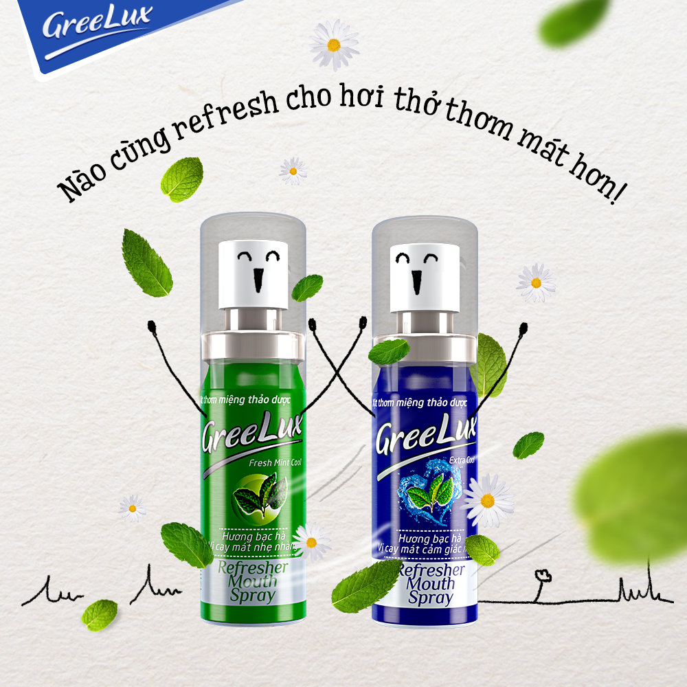 Combo 2 chai xịt Thơm Miệng Greelux Extra Cool 12ml