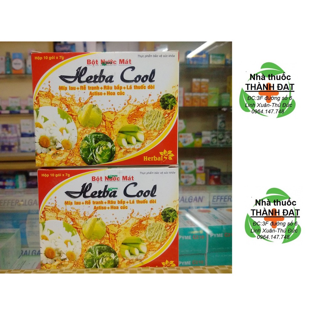 Bột nước mát hebarcool hộp 10 gói