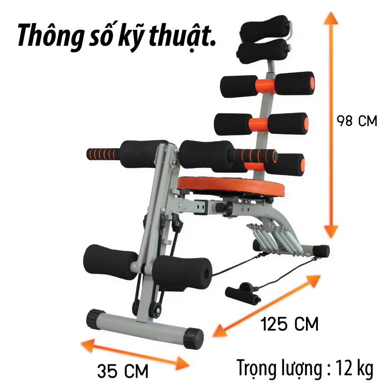 GYM - Máy tập cơ bụng đa năng Six Pack Care New KM-2017