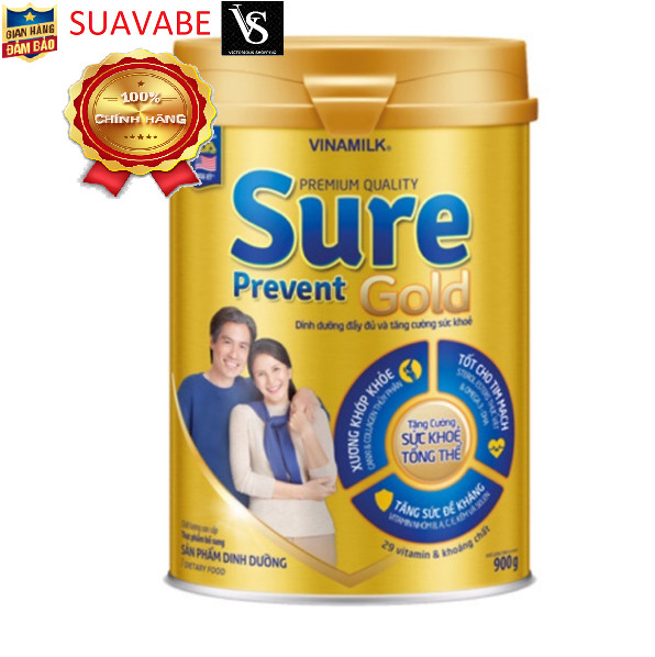 Sữa bột Vinamilk Sure Prevent Gold 900g (Hộp thiếc)