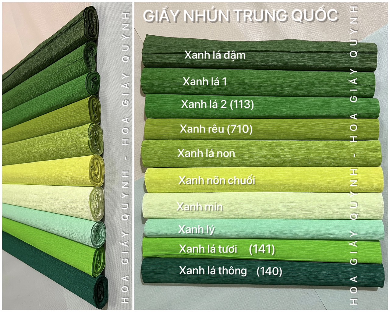 GIẤY NHÚN TRUNG QUỐC - cuộn 50cm x 2.5m