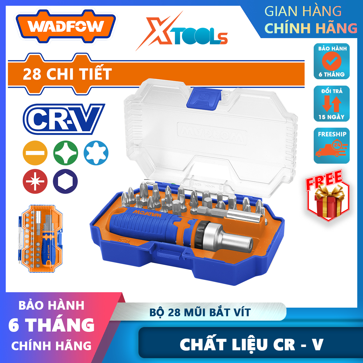 28 pcs screwdriver set 28 pcs. material: cr-v 26 pcs screwdriver 1/4inch x25mm: sl3 sl4 sl5 sl6 sl7 ph0 ph1 wavfow wss8b28