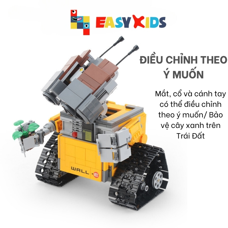 Wall E, Bộ đồ chơi xếp hình Robot, xếp hình người máy Wall-E