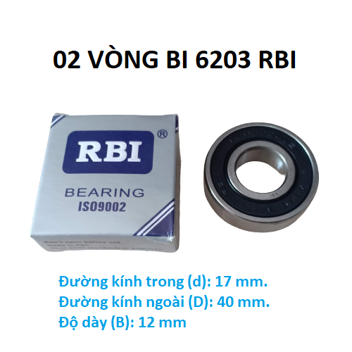 02 vòng bi 6203 RBI chất lượng cao