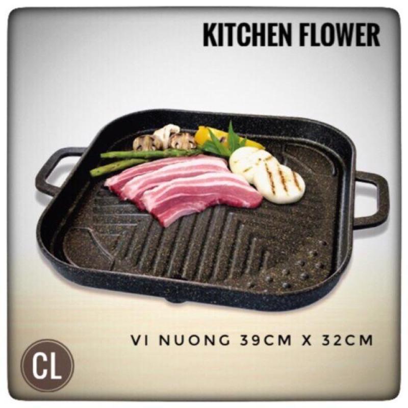 Giá bán Vỉ Nướng Trên Bếp Ga , Bếp Cồn Hàn Quốc Kitchen Flower NY-1161