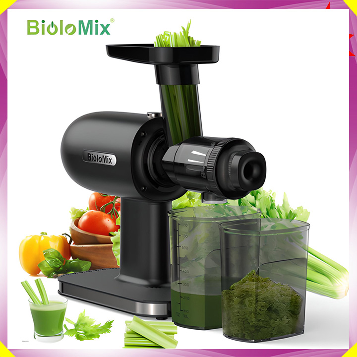 Máy ép chậm trục ngang thương hiệu Biolomix SJ-012 - Công suất 180W - Hàng Chính Hãng